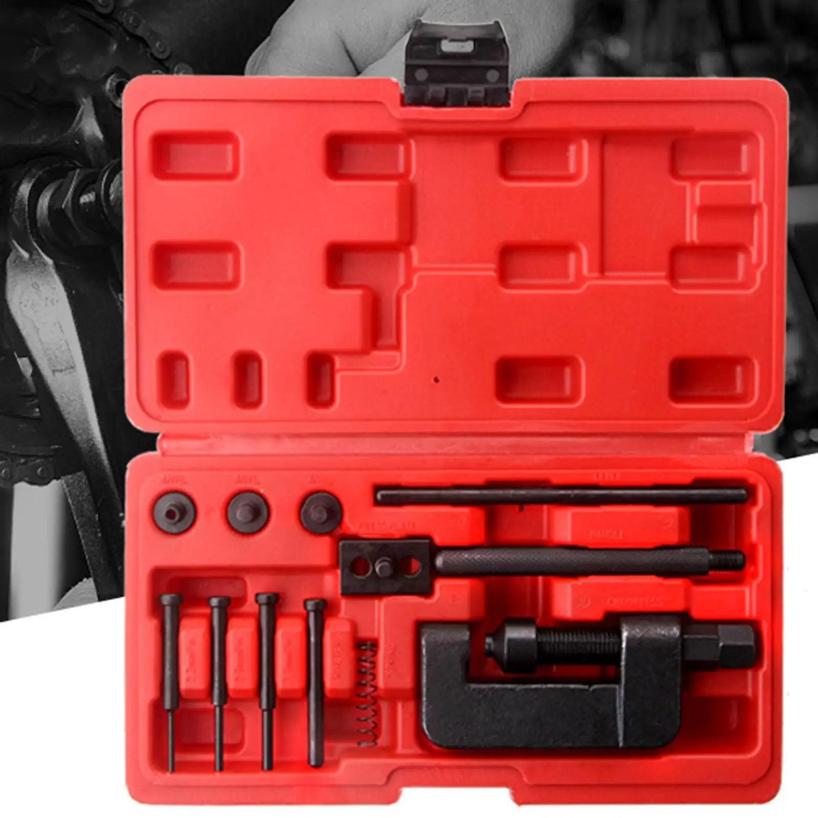 

Motorcycle Chain Breaker Tool Set Sturdy for Easy Chain Maintenance Chain Link Removal for Bicycles Dirt Bike Motorcycle