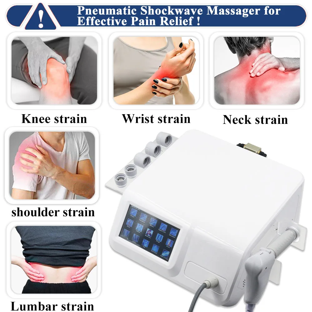 Professional Pneumatic Shockwave Therapy Machine For ED Treatment Massage Relaxation Shock Wave Plantar Fascitis Pain Relief