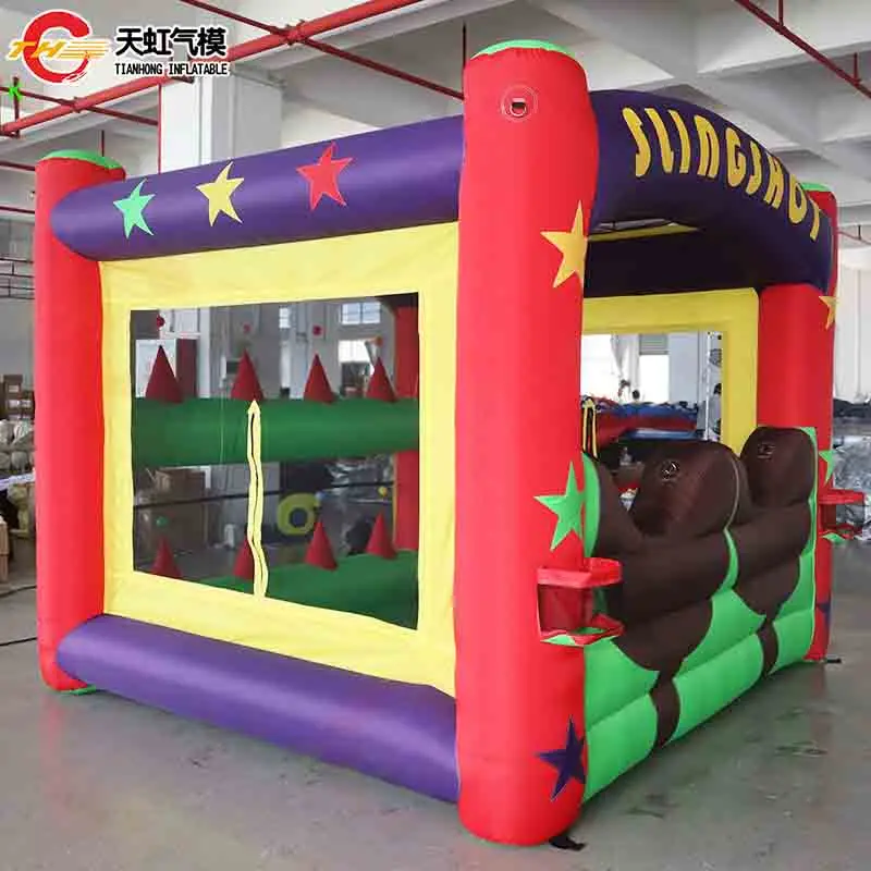 Fast Shipping 3x3m Inflatable Slingshot Carnival Sport Game Children Balls Shooting Target Challenge Toys