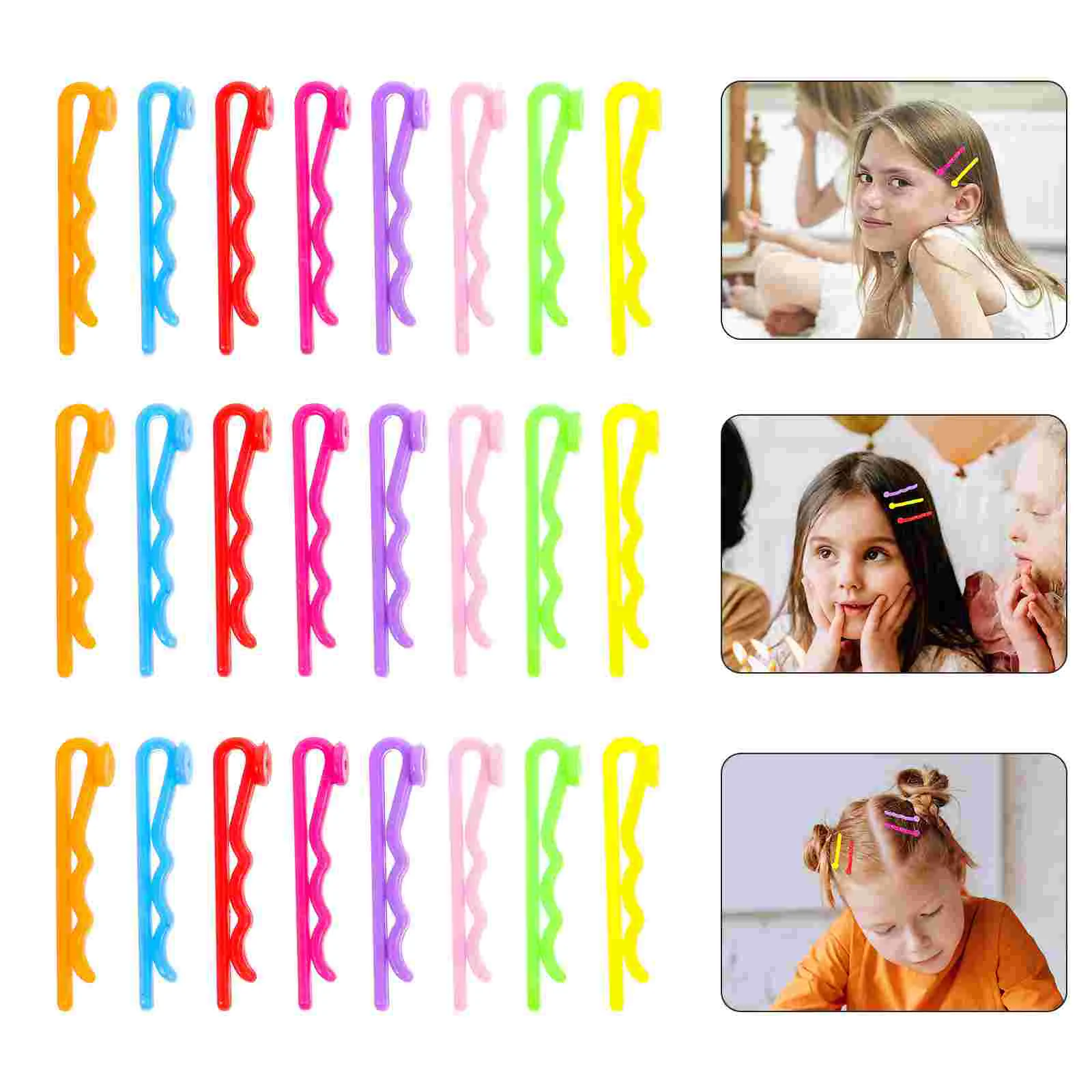 60 Pcs Barrettes Holder Hair Clips Decked Accessories DIY Crafts Headdress Materials for Roller Claw Hairpin Child