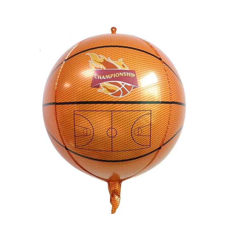 4D Ball Basketball Balloon, Sports Theme Birthday Party Basketball  Aluminium Film Balloon