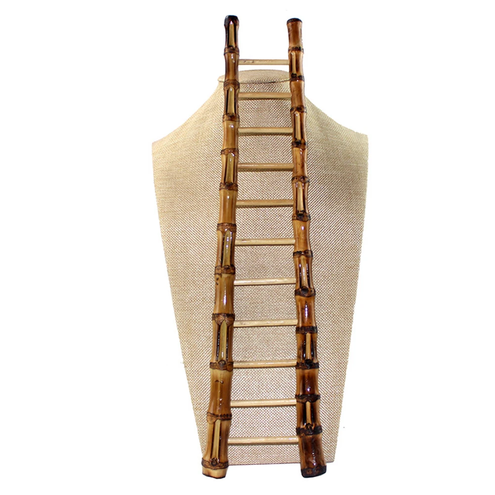 

Bamboo Ladder Garden Decoration Miniature Toy Kids Pretend Play Lightweight Durable Dollhouse Accessories Safe Harmless