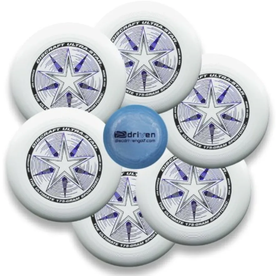 

Ultimate Discs for outdoor sports white 175g ultra-durable polypropylene with enhanced grip and precision flight stability