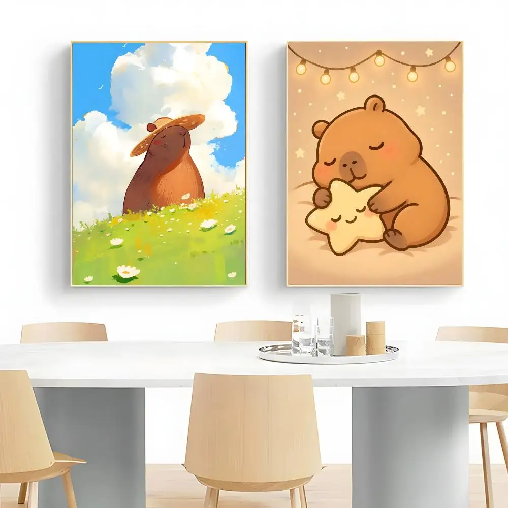 Cute Animal C-Capybara Poster Wall Art Print Decorative Mural Home Decor Gift Unframed