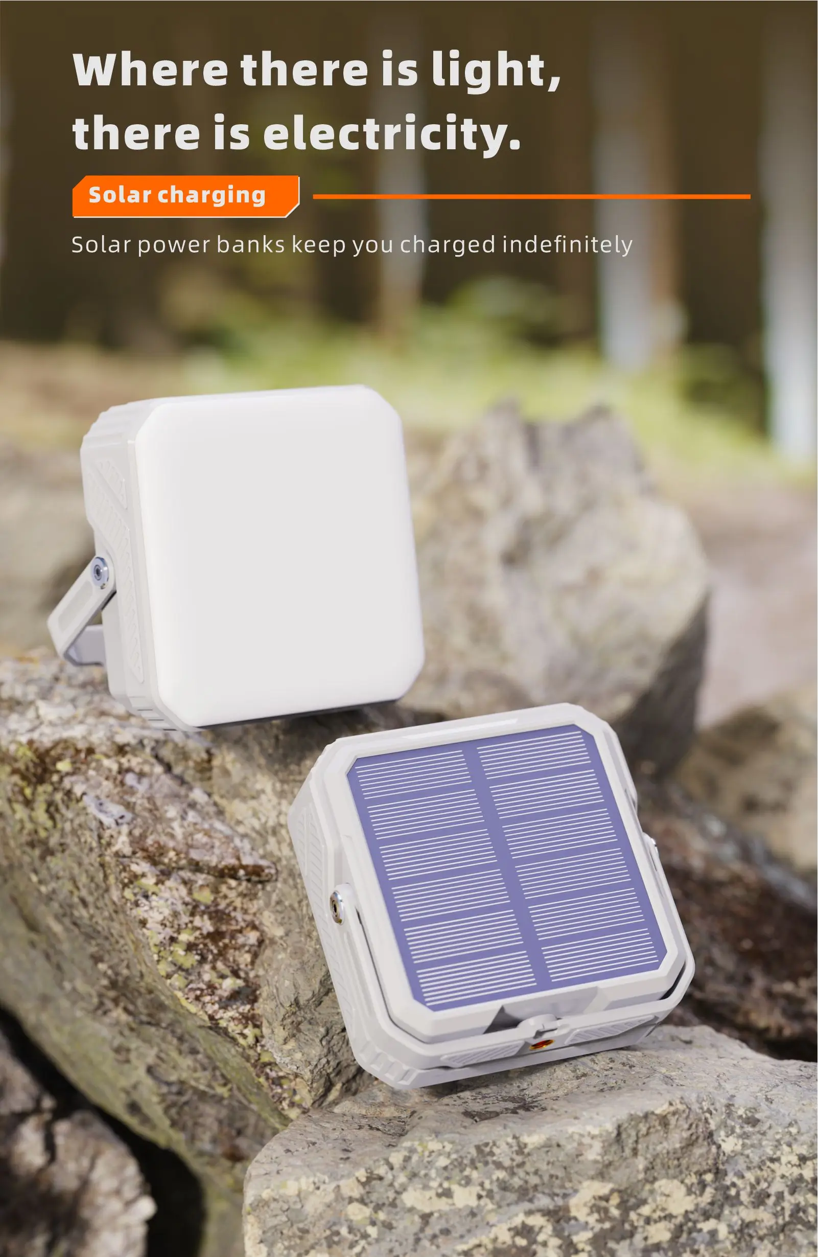 

Solar Camping light 10000Mah Power Bank Charging Powerbank External Battery Portable Charger Spare battery For iphone Samsung