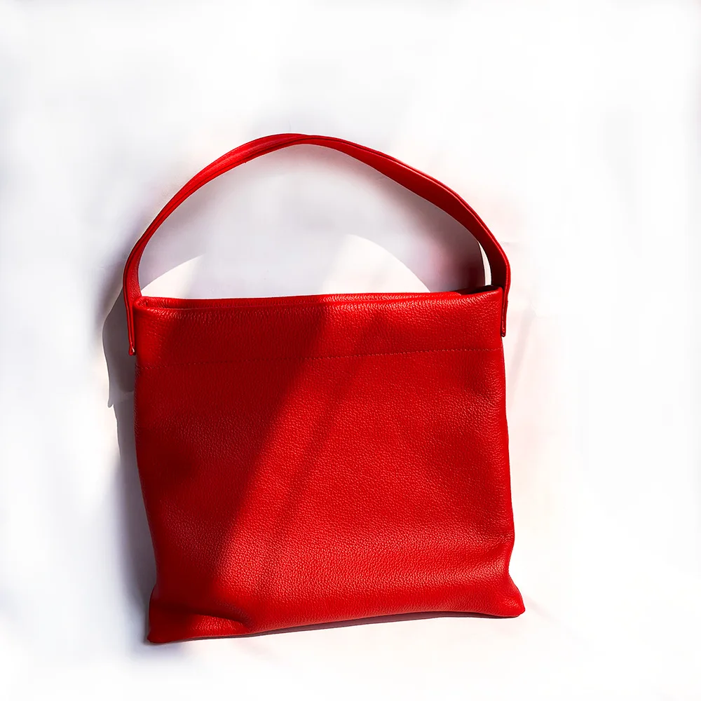 

Design Square Handbags Genuine Leather New Clutch Bag Evening Phone Pocket Women's High Quality red bag