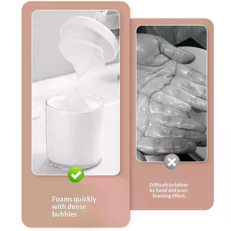 Reusable Foaming Bottle Face Wash Compact Durable Facial Cleansing Foam Maker Clear Bottle Portable Bubble Maker Skincare Bubble