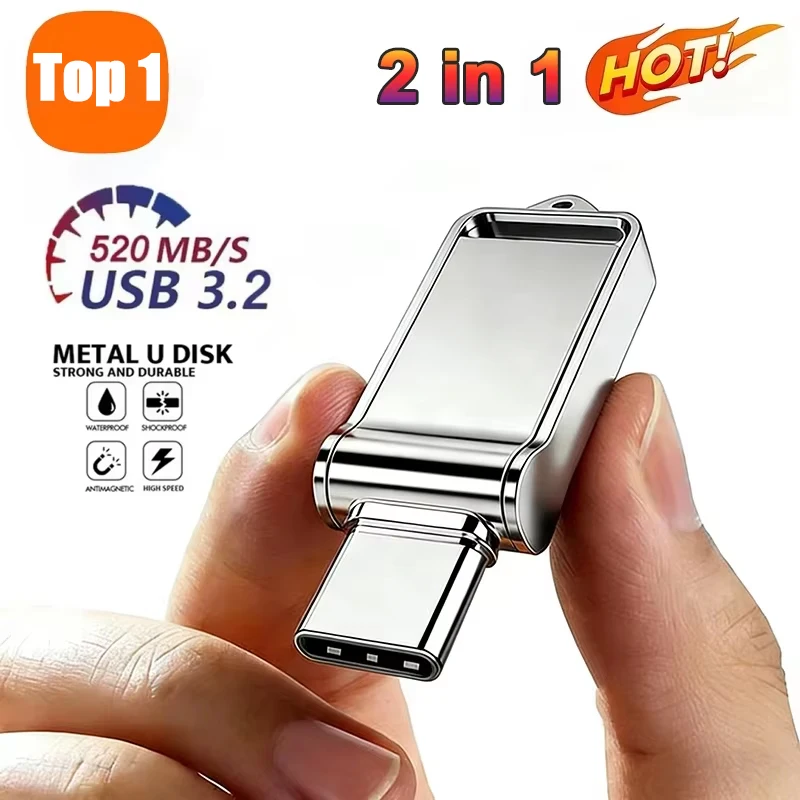 For Office Workers 2in1 Mini Flash Drive High-Speed Usb 3.2 Fast Type C Pen Drive Memory Stick For Electronic Products 2026