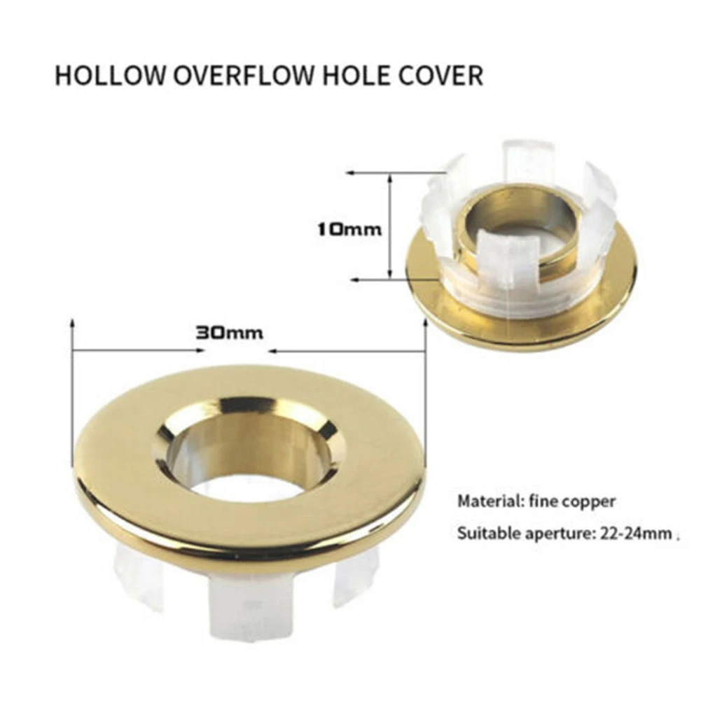 Cover Sink Insert Replacement Supply Anti-rust Brass Decorative Hole Household Kitchen Home Hotel Office Basin