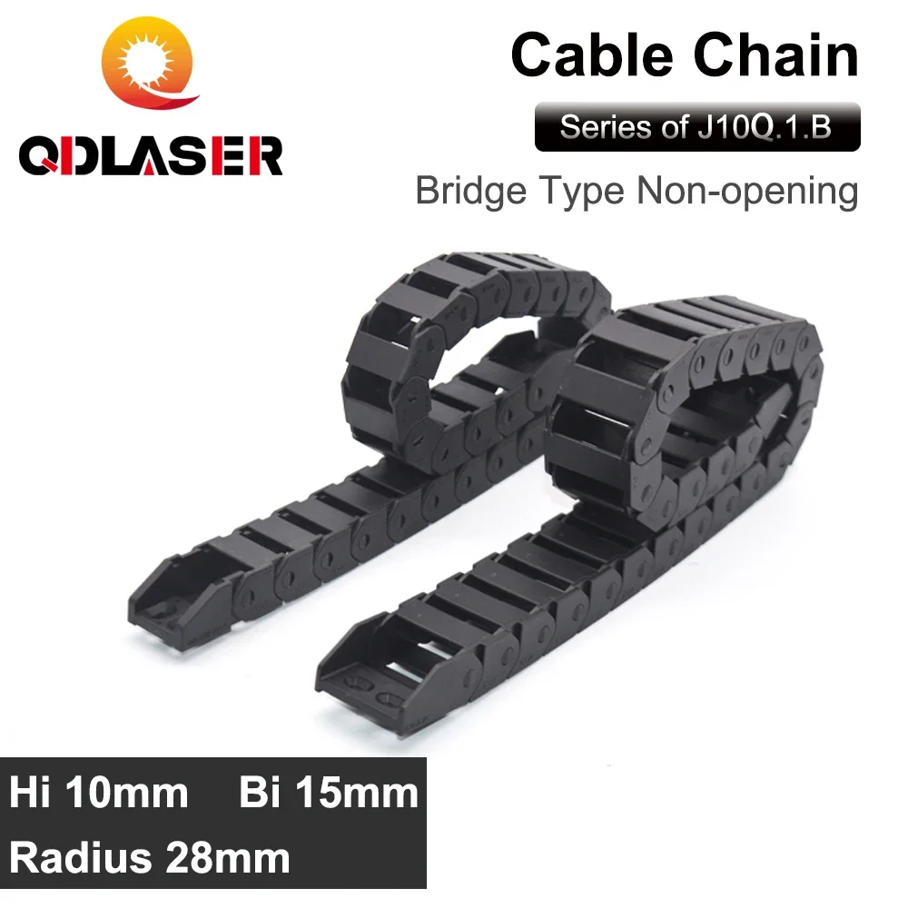 

QDLASER Transmission cable chain 10*10 10*15 10*20 mm 1M Non Snap-Open Plastic Towline Transmission Drag Chain Machine