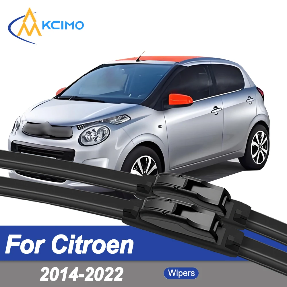 

Premium Rubber Durable Silent Windshield Wiper Blades 2pcs for Citroen C1 2014-2022 AB40