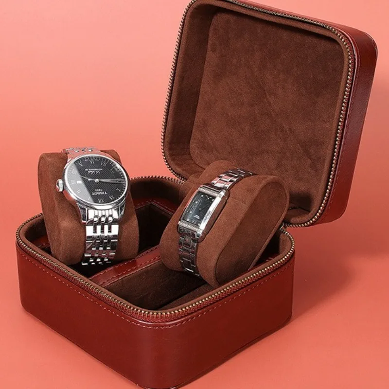 

Коробка для часов большой емкости, портативные коробки для наручных часов, роскошные мужские часы, дорожный футляр, водонепроницаемые чехлы для хранения часов на молнии