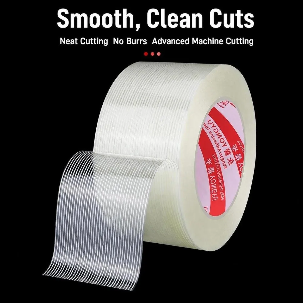 High Performance Single-sided Fiberglass Tape High Temperature Resistance Strong Adhesive Battery Pack Tape 25/50M Adhesive Tape