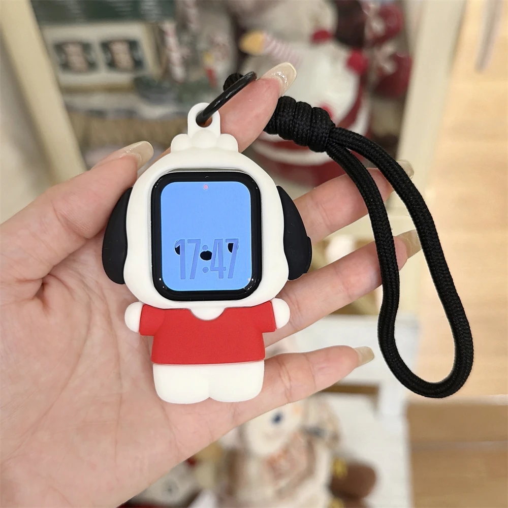 

Watch Case Lanyard Silicone Protective Cute For Pochacco For Apple Watch S11 S10 S9 S8 SE Ultra 49MM Cartoon Anime Holiday Gift