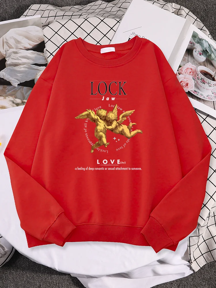 Lock Jaw Cupid Approves Of All Kind Of Love Vintage Classic Print Women Hoodie Creativity Sweatshirt Casual Vintage Woman Hoody