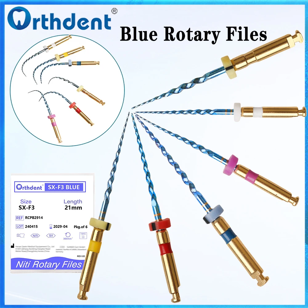 

Стоматологические синие роторные файлы Niti, эндодонтический файл корневых каналов с тепловой активацией SX/S1/S2/F1/F2/F3, 21/25 мм, использование двигателя, эндодонтический стоматологический инструмент