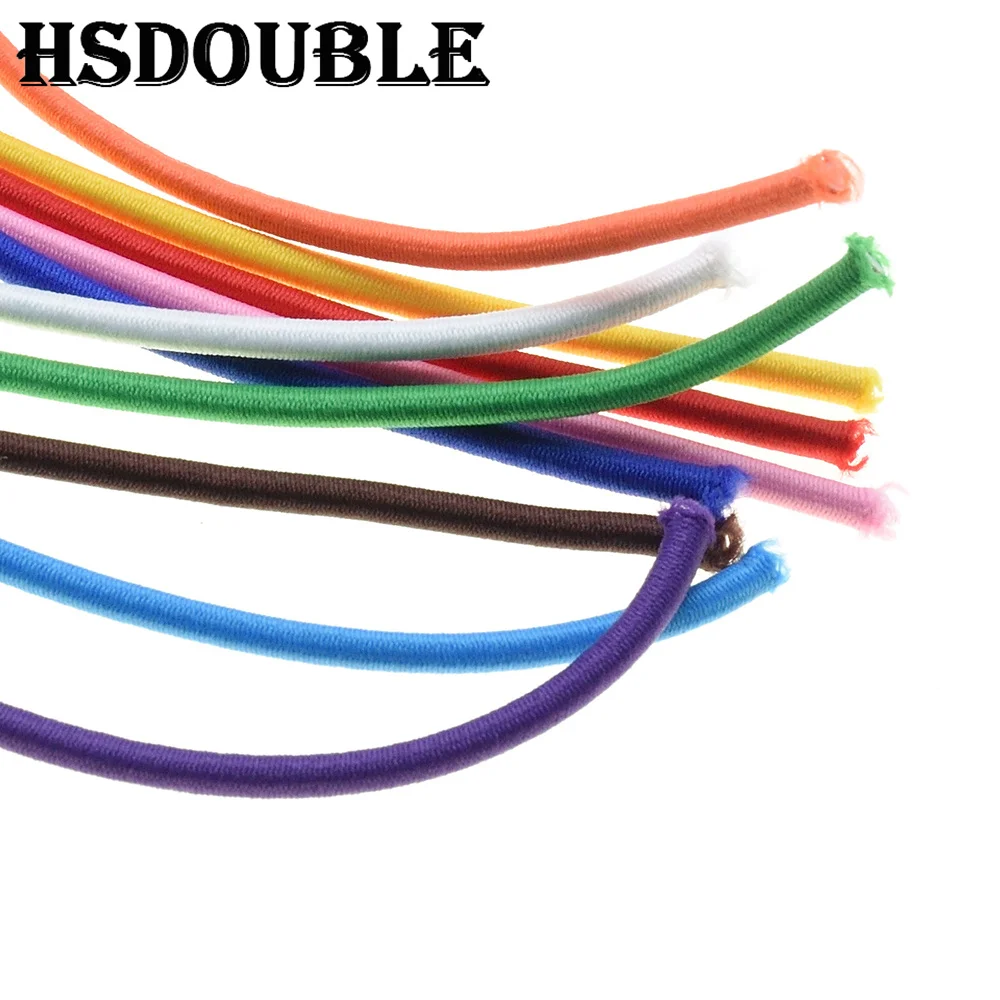 5 Yards/Pack Colorful Diameter 3mm Elastic Rope Bungee Shock Cord Stretch String for DIY Jewelry Making Outdoor Backage