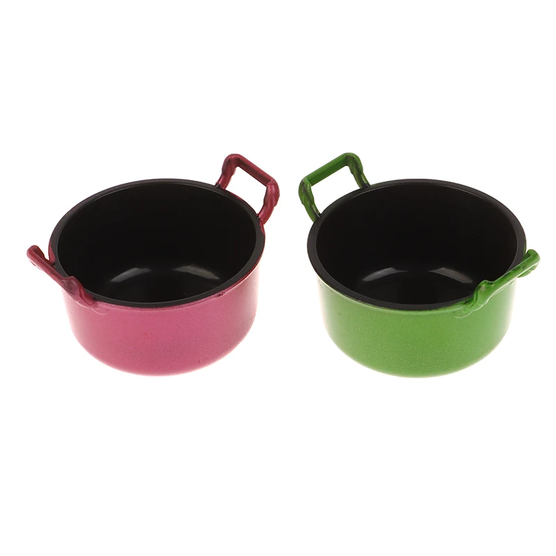 1/12 Dollhouse Simulation Soup Pot Model Dollhouse Miniature Kitchen Cooking Pot Decoration Dolls House Accessories