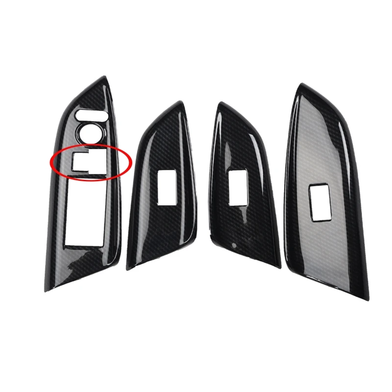 LHD RHD For Honda Fit Jazz GK5 2015-2018 Side Door Window Lift Panel Switch Button Cover Sticker Car Interior Accessories