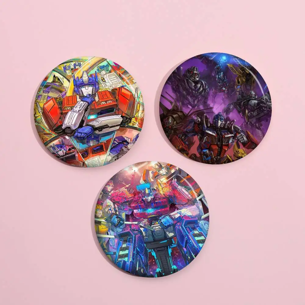 Anime Games Transformers Anime Photo Brooches Creative Round Badge Gifts Pins