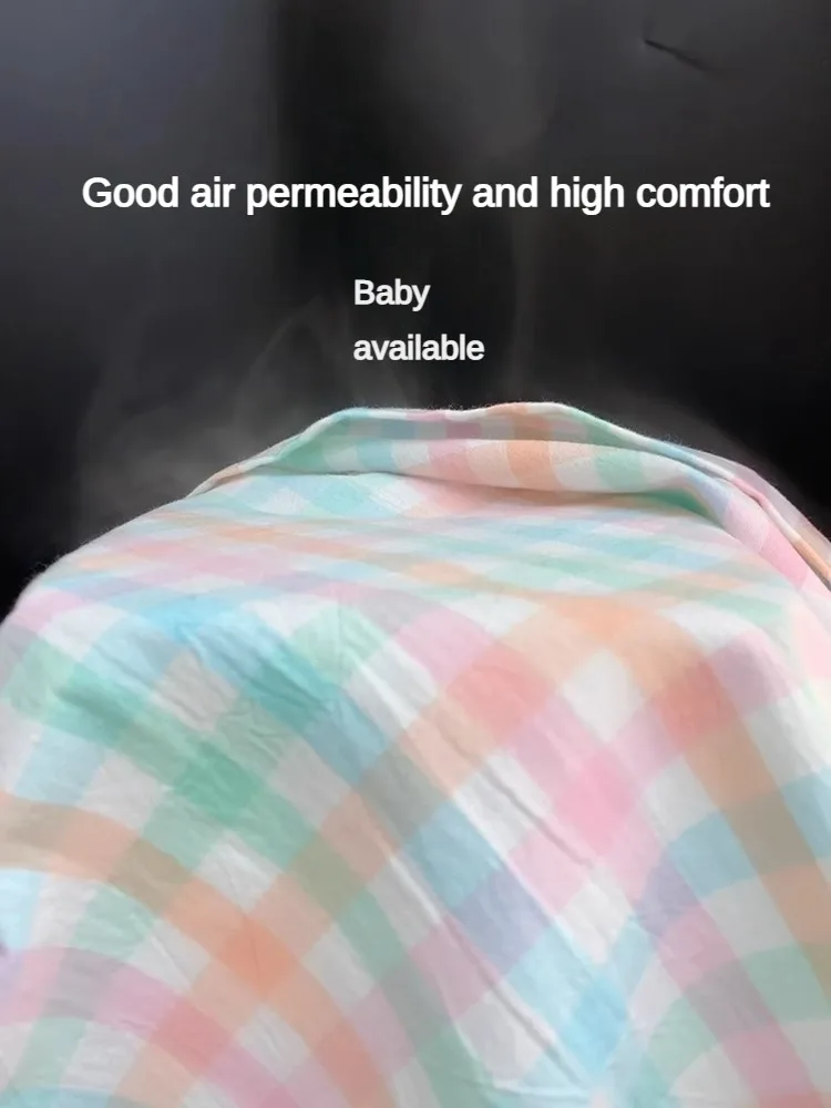 Washed Cotton Plaid Fabric By The Meter for Sewing Bed Sheet Clothing Pillowcases Tablecloth Cloth Soft Breathable Black Green