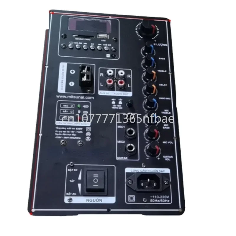 

150W High Power Bluetooth Trolley Speaker Power Amplifier Board,12V/110V-220V Square Dance Audio Motherboard