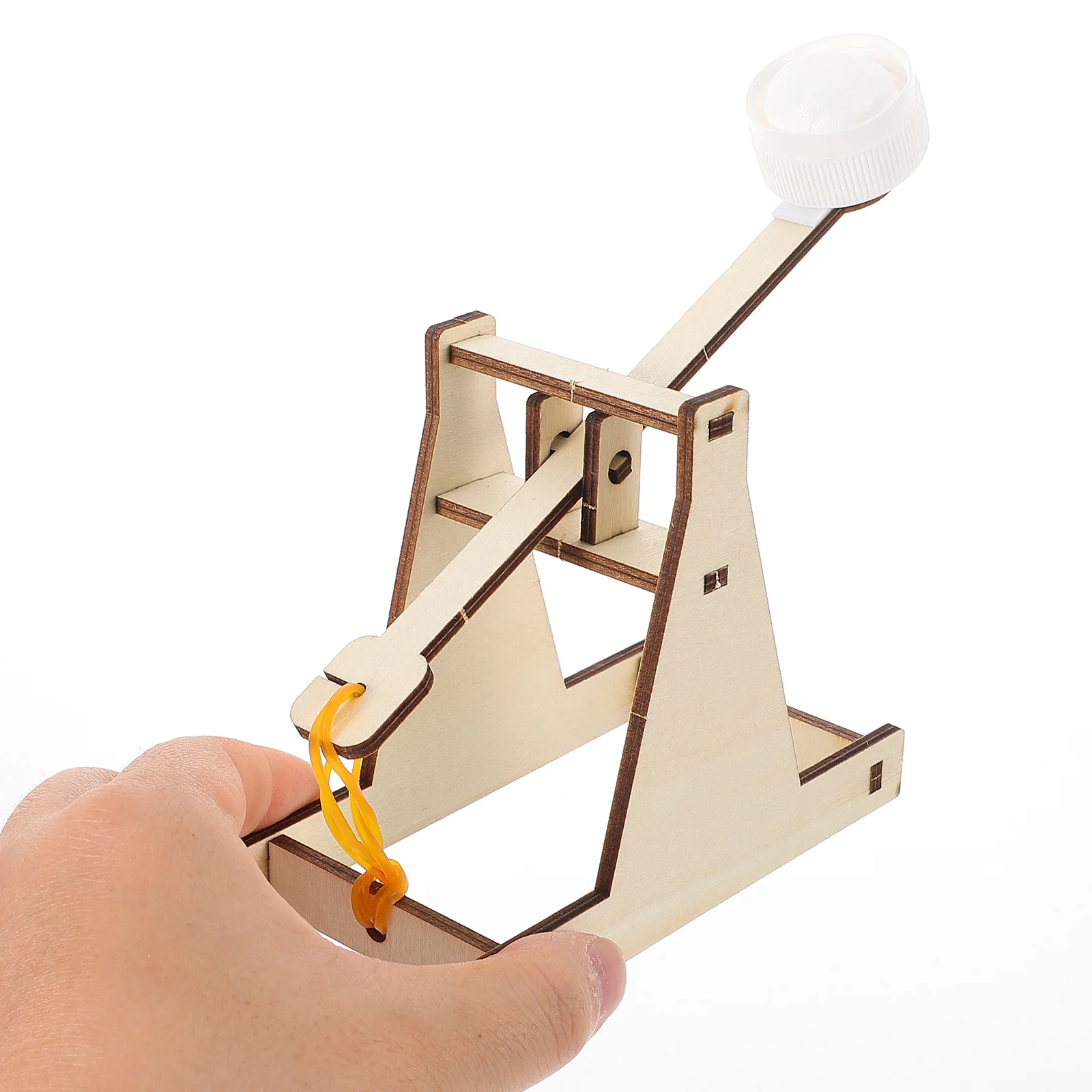 Zestaw do budowy katapulty dla dzieci, drewniany projekt konstrukcyjny, odprowadzanie pocisków, nauka o siłach i ruchu, maszyna do samodzielnego montażu, kreatywny projekt.