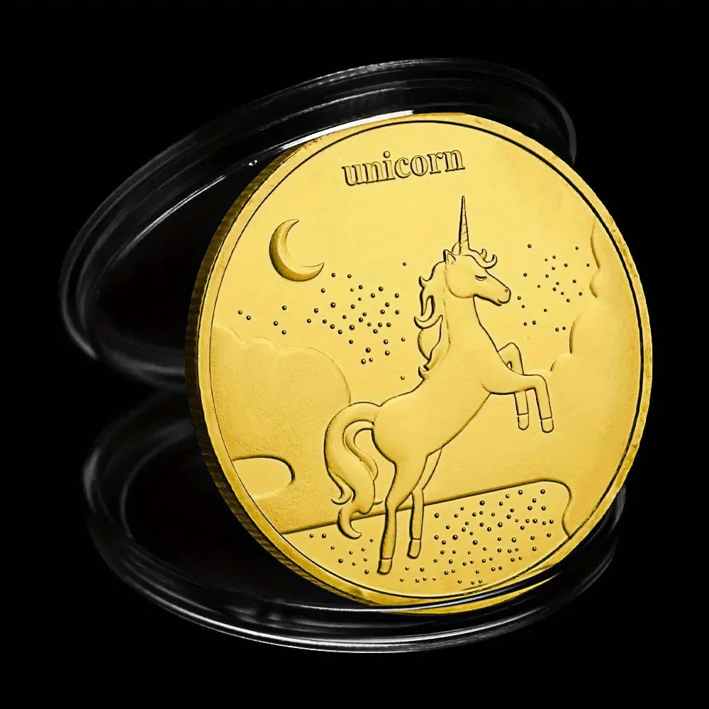 1 Piece Twinkle The Tooth Fairy Collectible Golden Plated Souvenir Collection Art Unicorn Gift From Commemorative Coin