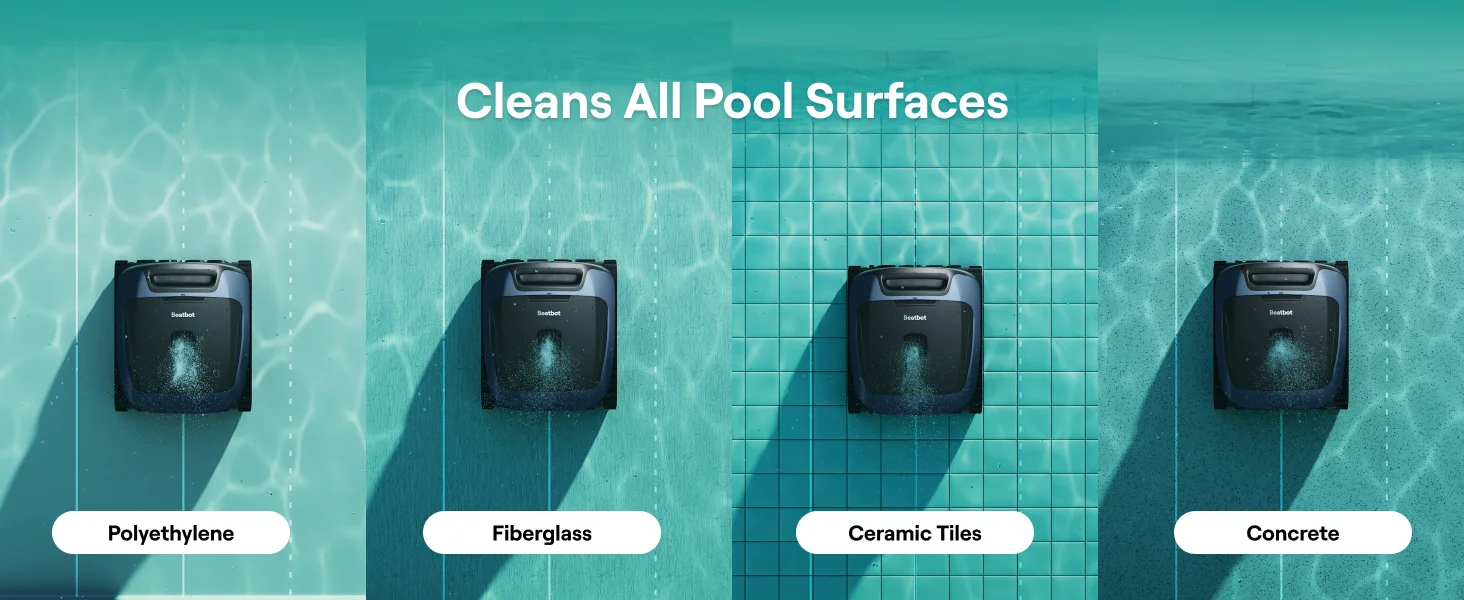 Neuer Beatbot Sora 30 Kabelloser Roboter-Poolreiniger, 300 Min. Laufzeit, 6800 GPH Boden-/Wand-/Wasserlinien-/Plattformreiniger, für Innen- und Aufstellpools – Detail 12