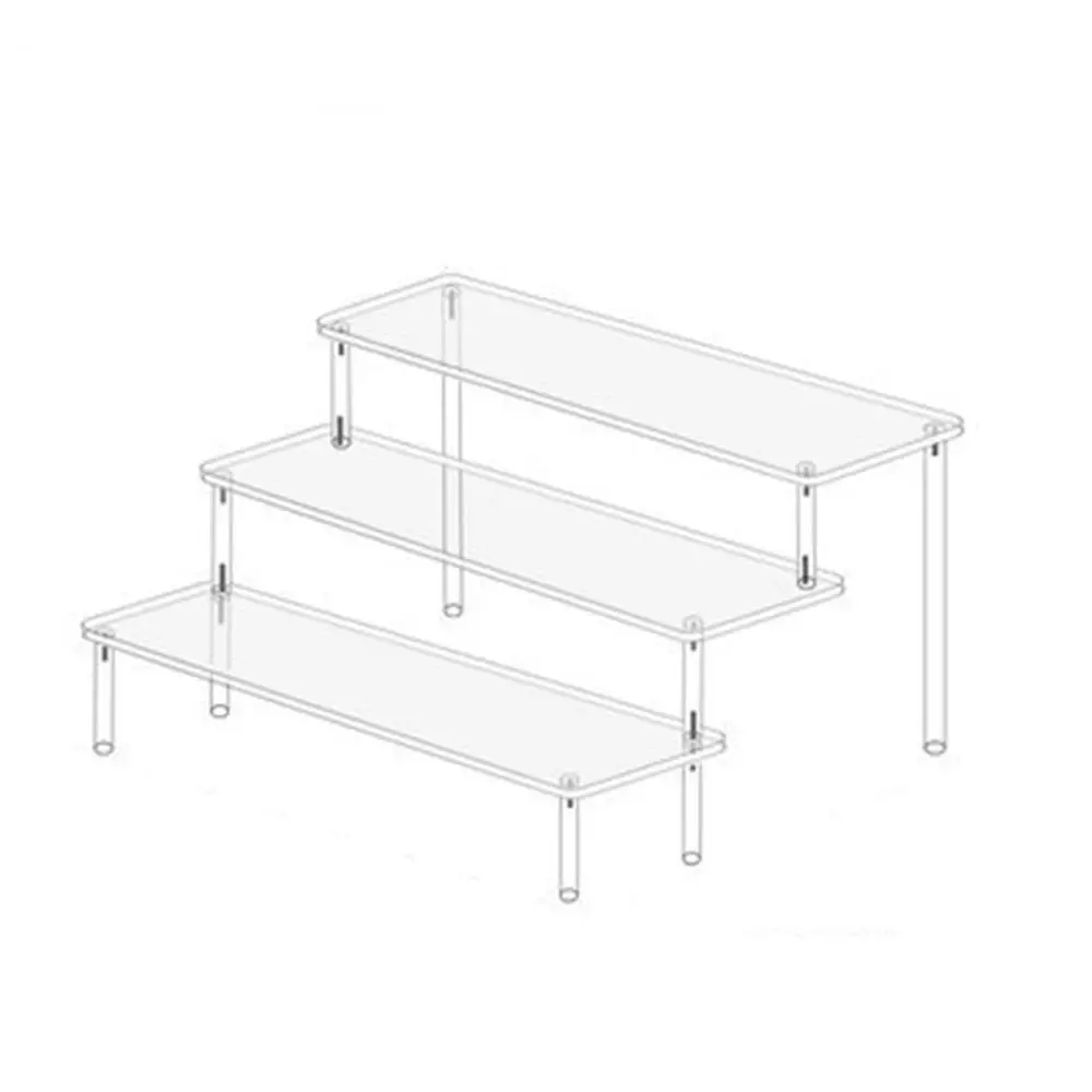 New 20/30/40CM Acrylic Display Stand Transparent Figure Display Figurine Shelf Acrylic Organization Organization Shelf