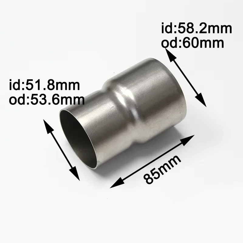 Universal Motorcycle Exhaust Pipe Inner Diameter 60MM Conversion 51MM Aperture Converter Adapter Reducer Muffler Connector