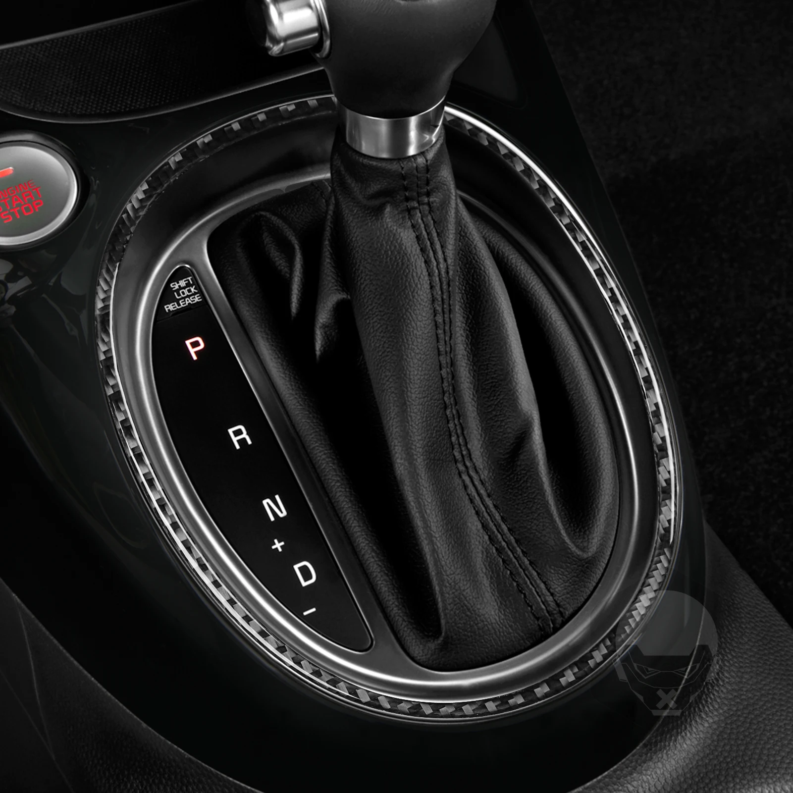 Real Carbon Fiber Car Accessories Gear Shift Surround Ring Trim Cover Soft Sticker For Kia Soul 2014 2015 2016 2017 2018 2019