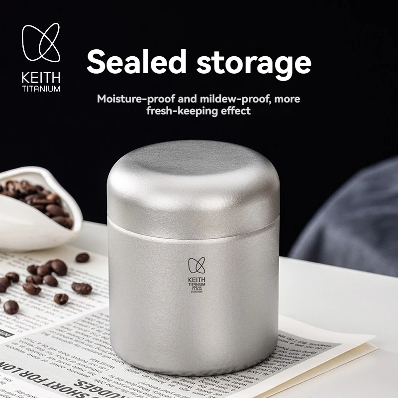KEITH TitaniumTi3621 Coffee Sealed Jar Tea Jar Fresh Seasoning Jar Spice Jar Titanium Storage Jar