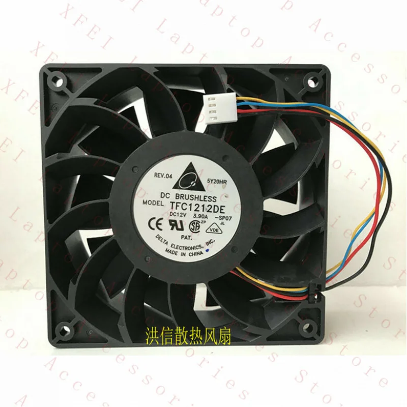 D  1PC FOR DELTA TFC1212DE Cooling Fan 12V 3.9A 12038 double ball strong pressure