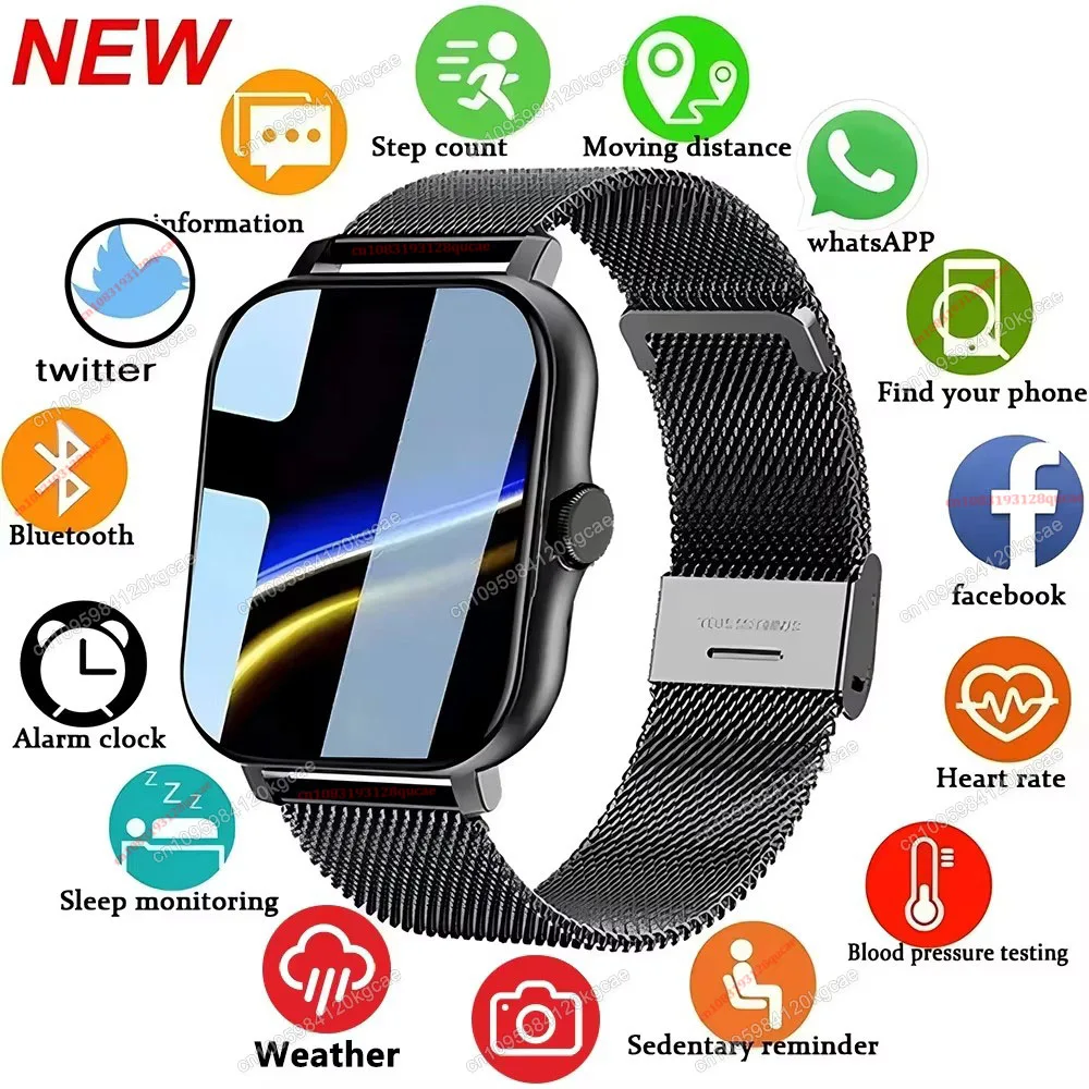 2027 New Smart Watch for Men Women Gift 2.01 Full Touch Screen Sports Fitness Watch Bluetooth Calls Digital Smartwatch Gifts H10