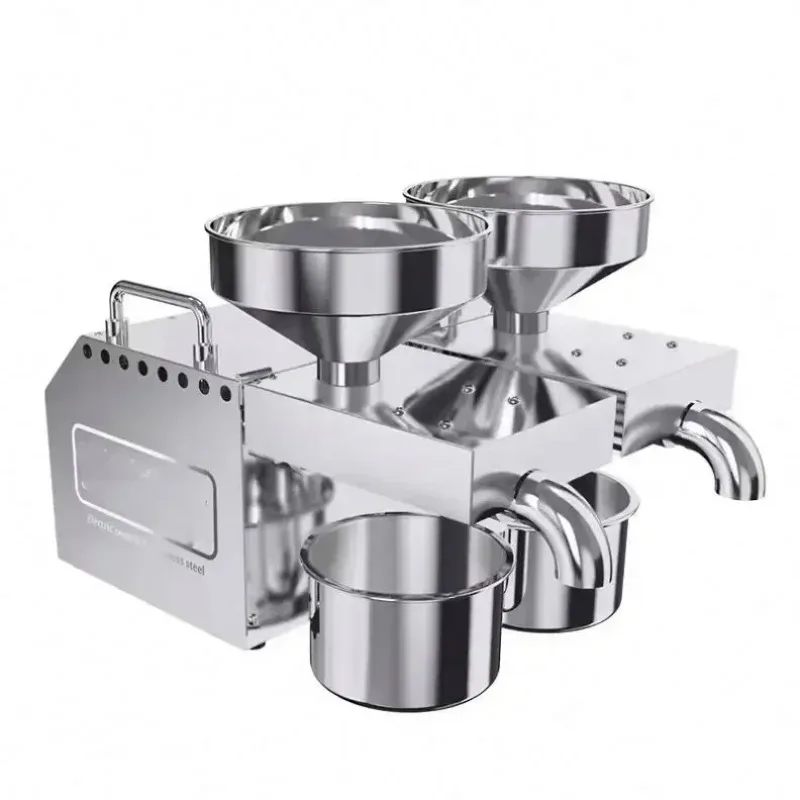 Sunflower Flaxseed Soybean Palm Coconut Oil Press Machine Mini Por      Double Head  Sesame Oil Extract Olive