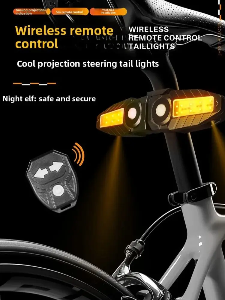 AliExpress OFFBONDAGE Turn Signal Bike Tail Lights Wireless Remote Control Waterproof Rechargeable Cycling Rear Lamp LED MTB Rear Light