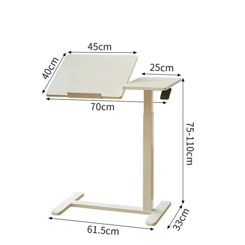 

Modern Pneumatic Rotating Lifting Student Writing Computer Desk Movable Bedside Table for Home Office or Bedroom Book Table