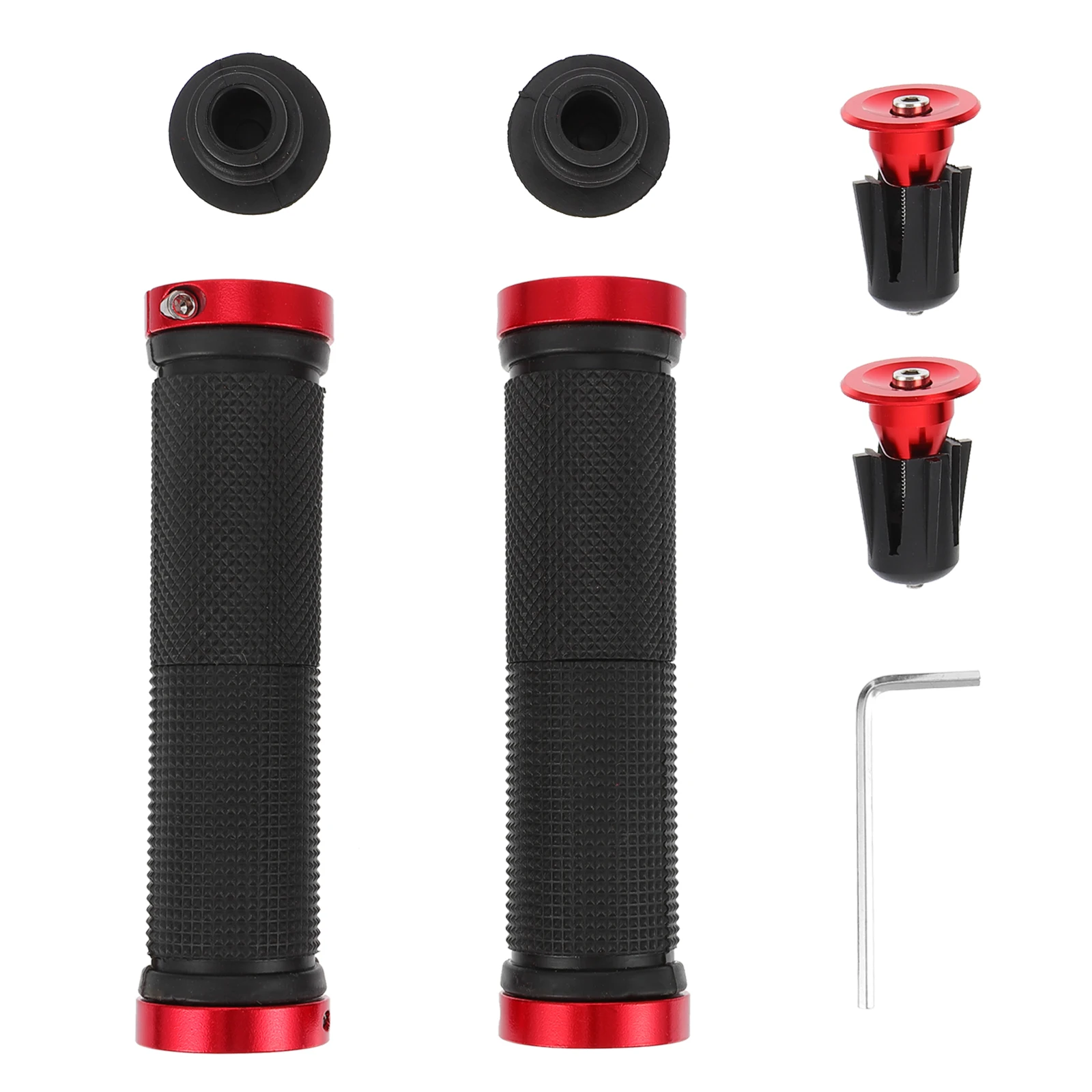 

1 Set Bicycle Handlebar Mountain Bike Grips Skid-Proof Non-Slip Shockproof Lightweight Cycling Grips Cover Handle Bar Sleeve