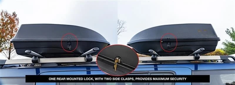 Rooftop Cargo Carrier for Car Storage  Large Roof Rack Cargo Carrier  Front Hinge/Rear Lock Rear Opening Weatherproof Storage