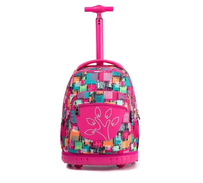 Escola rolando mochilas criança sacos de escola com rodas crianças mochila de viagem rolando bagagem mochila trole sacos