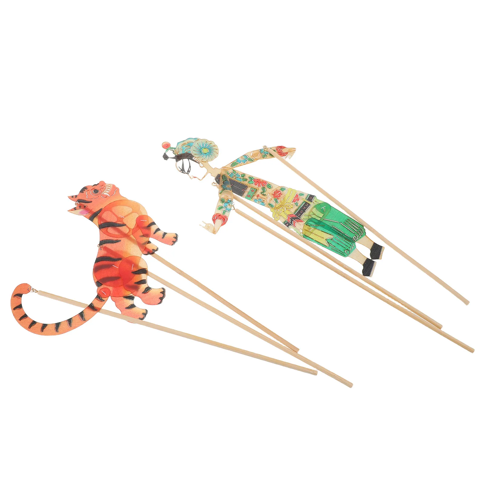 Chinese Shadow Hand Puppet Kit Fights The Tiger DIY Craft Traditional Theater Educational Puppet Making Set
