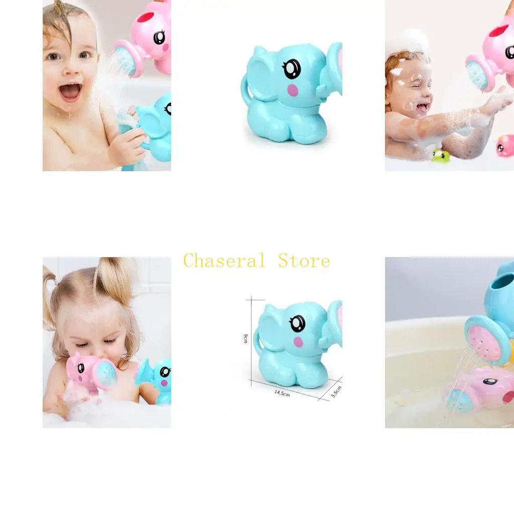 

E7CE Cartoon Elephant Watering Pot Pool & Bath Toy Sand Pool Set Shower