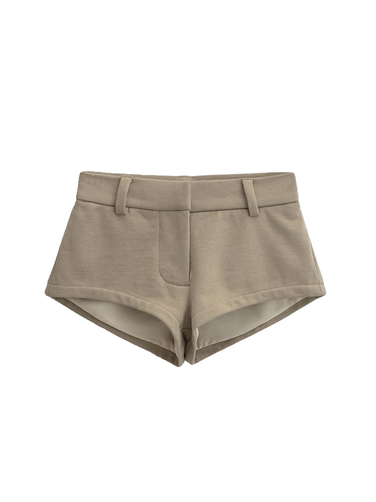 Women Khaki Wide Leg Shorts Vintage 2000s Y2k Gyaru Low Rise A-Line Micro Shorts Hot Pants Shorts for Women Summer Clothes 2026