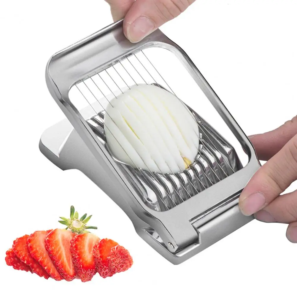 Sturdy Multi-Funcional Liga de Alumínio Egg Slicer, Versátil Kitchen Gadget, Adequado para Salada, Sanduíche, Corte Cogumelo