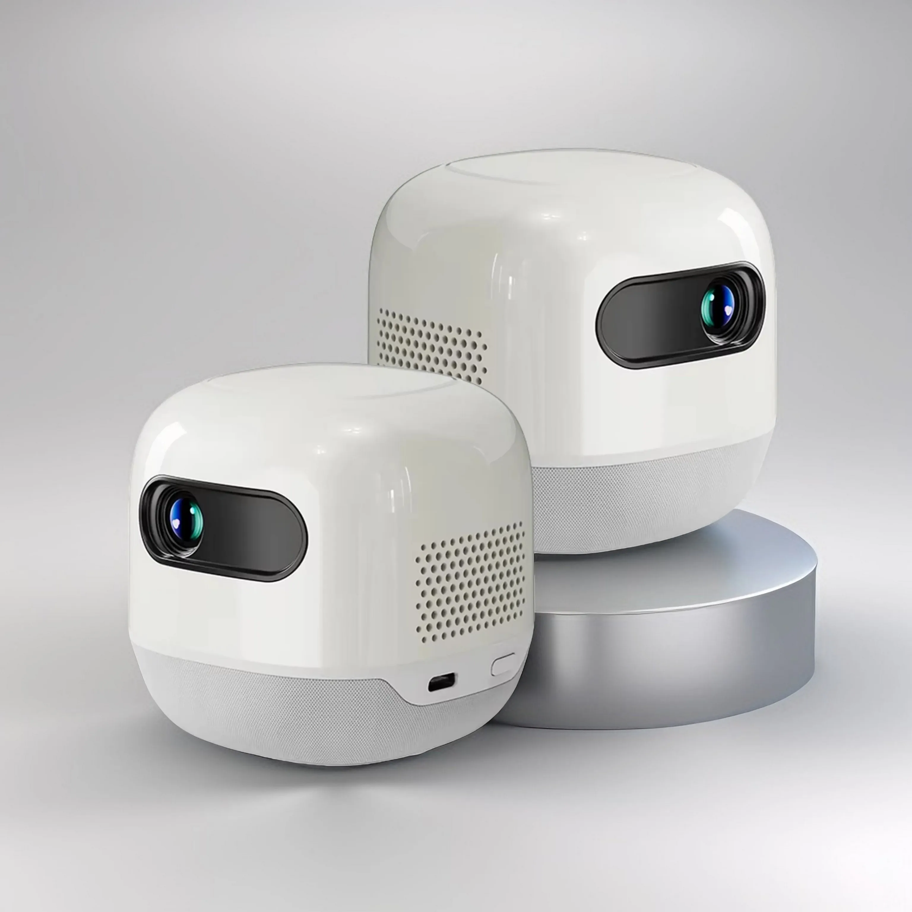 

Portable Mini 4K Android Smart Projector with 5G for Bluetooth Rechargeable 2G Battery 13\" 3D Home Theater for Outdoor Movies