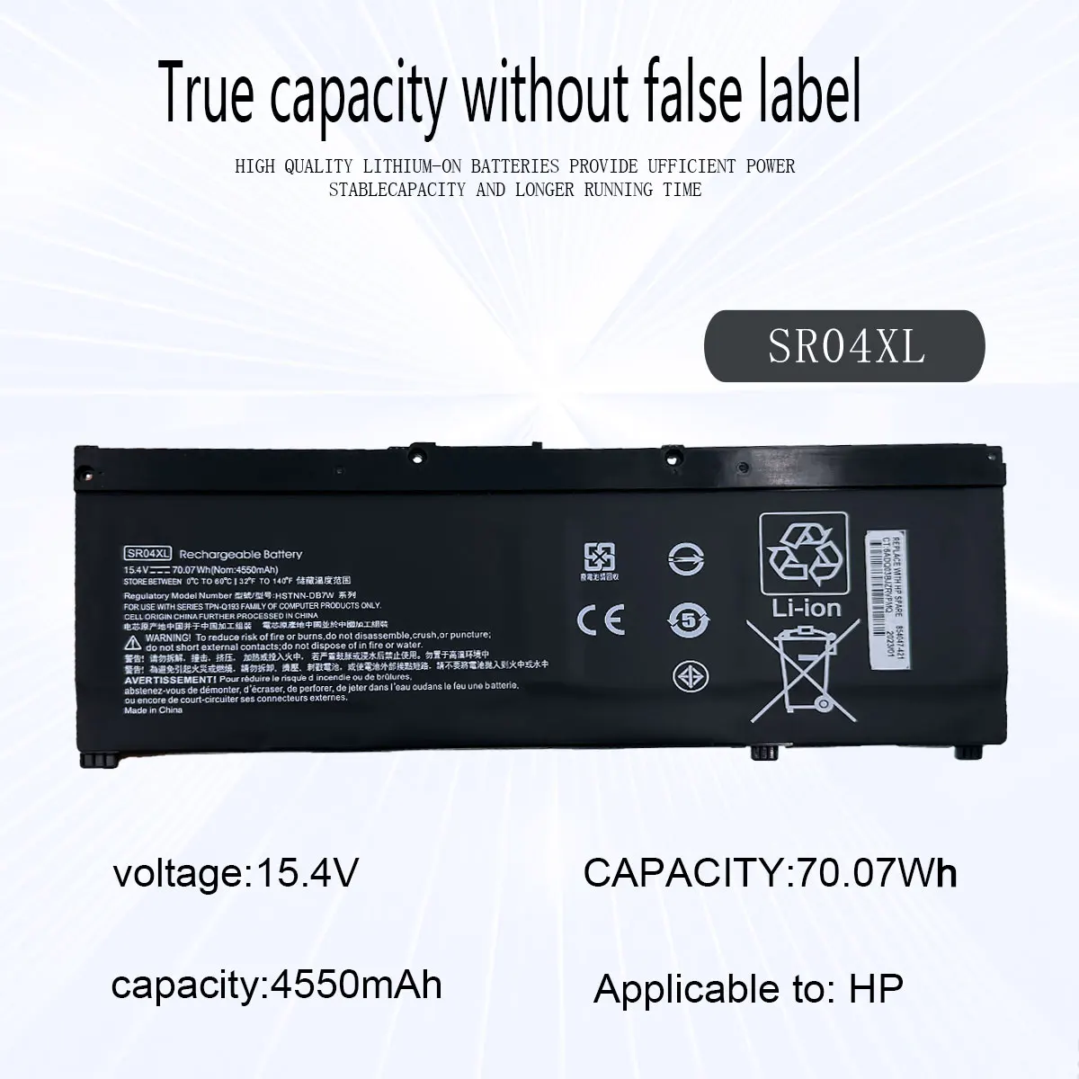 SR04XL Laptop Battery for HP OMEN 15-CE 15-CB 15-CE015DX 15-CB014ur TPN-Q193 TPN-Q194 TPN-C133 HSTNN-DB7W 917724-855