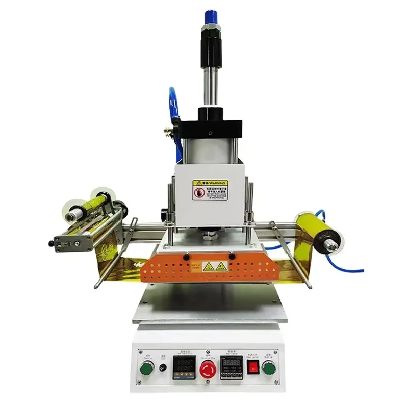 

Desktop automatic hot pressing foil leather plastic bronzing machine high speed hot foil bronzing machine foil printing machine