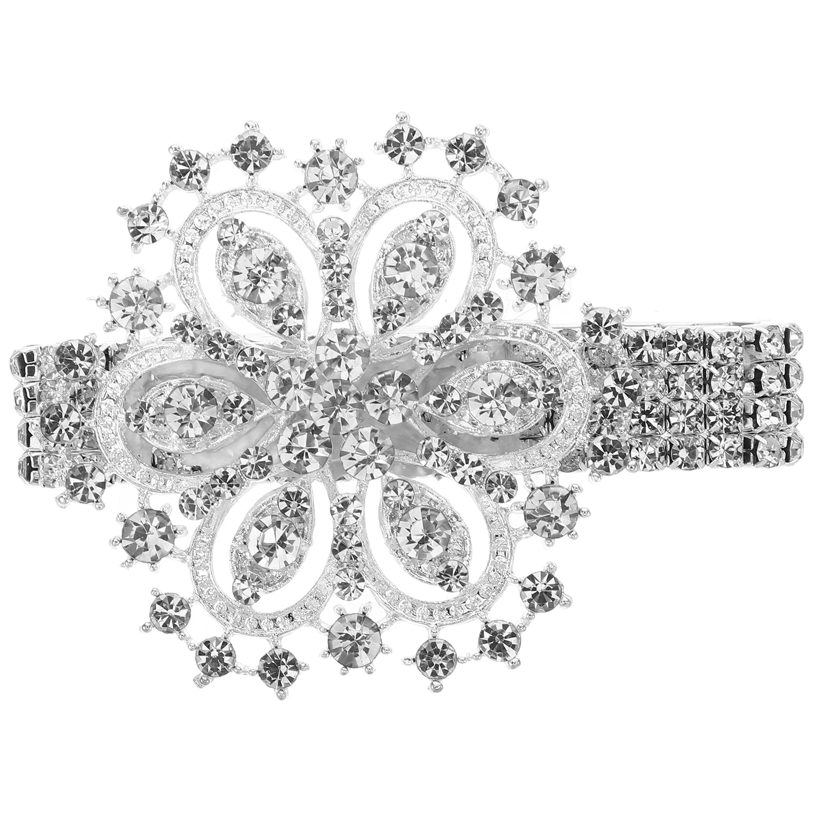 

Rhinestone Wrist Corsage Elegant Wedding Hand Flowers Bridesmaid Prom Bracelet Shiny Decorative Simple Matching Dresses Jewelry