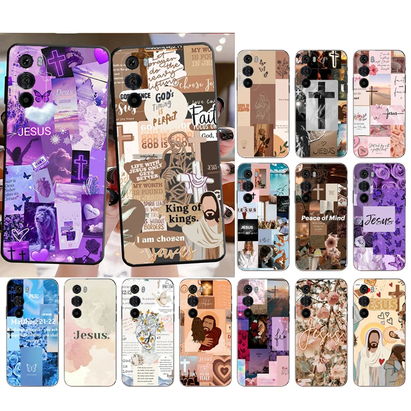 

God Jesus Phone Case For Motorola Edge 60 50 40 Pro 60 50 40 30 Ultra Neo Fusion Moto G Play G Stylus G Carcasas